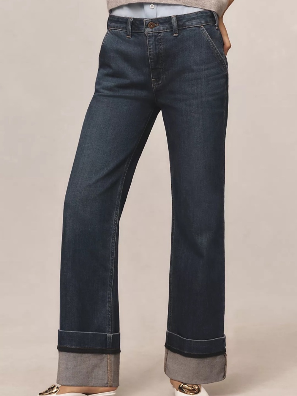 The Francais Mid-Rise Cuffed Jeans by Pilcro 29